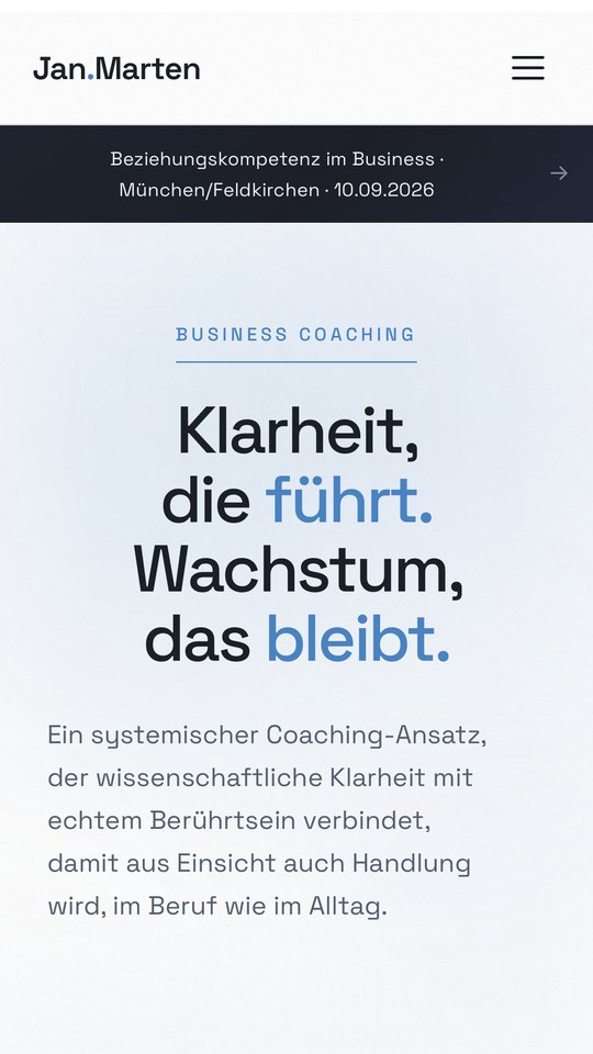 marten-coaching.de auf dem iPhone